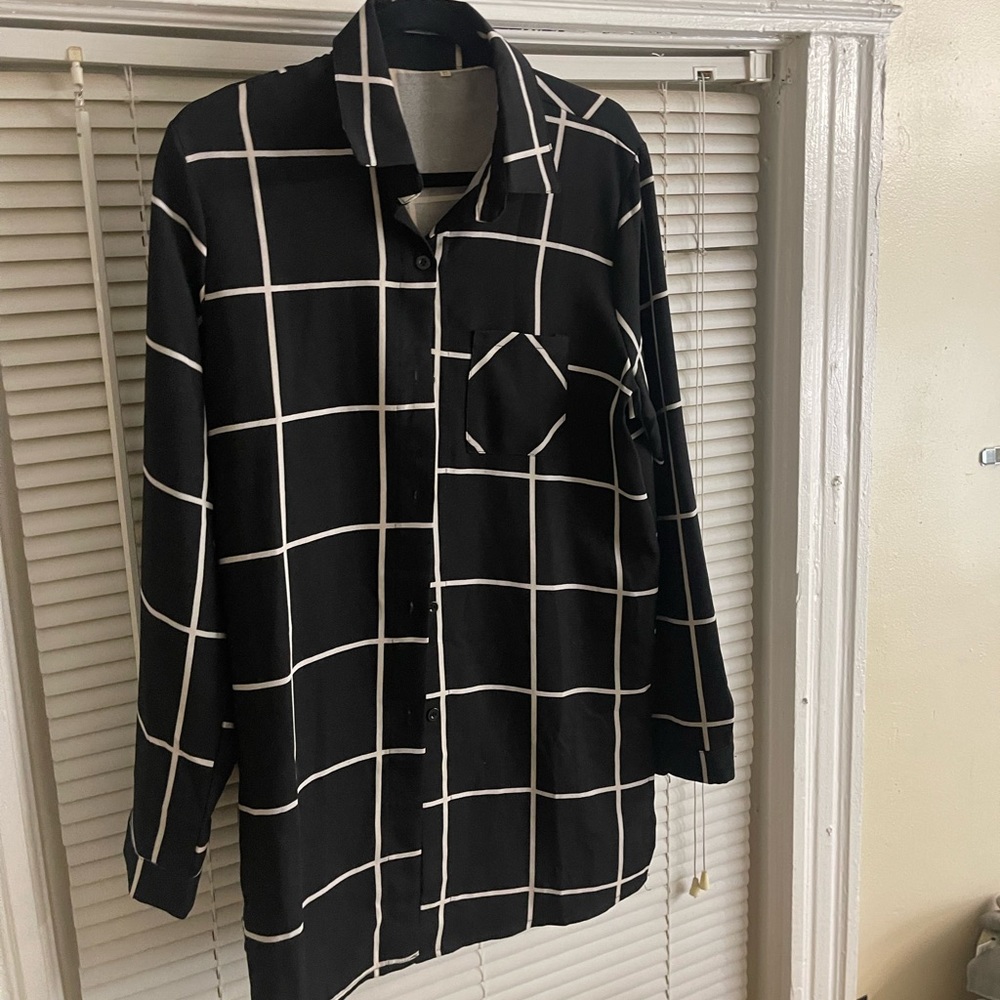 Shein striped button up